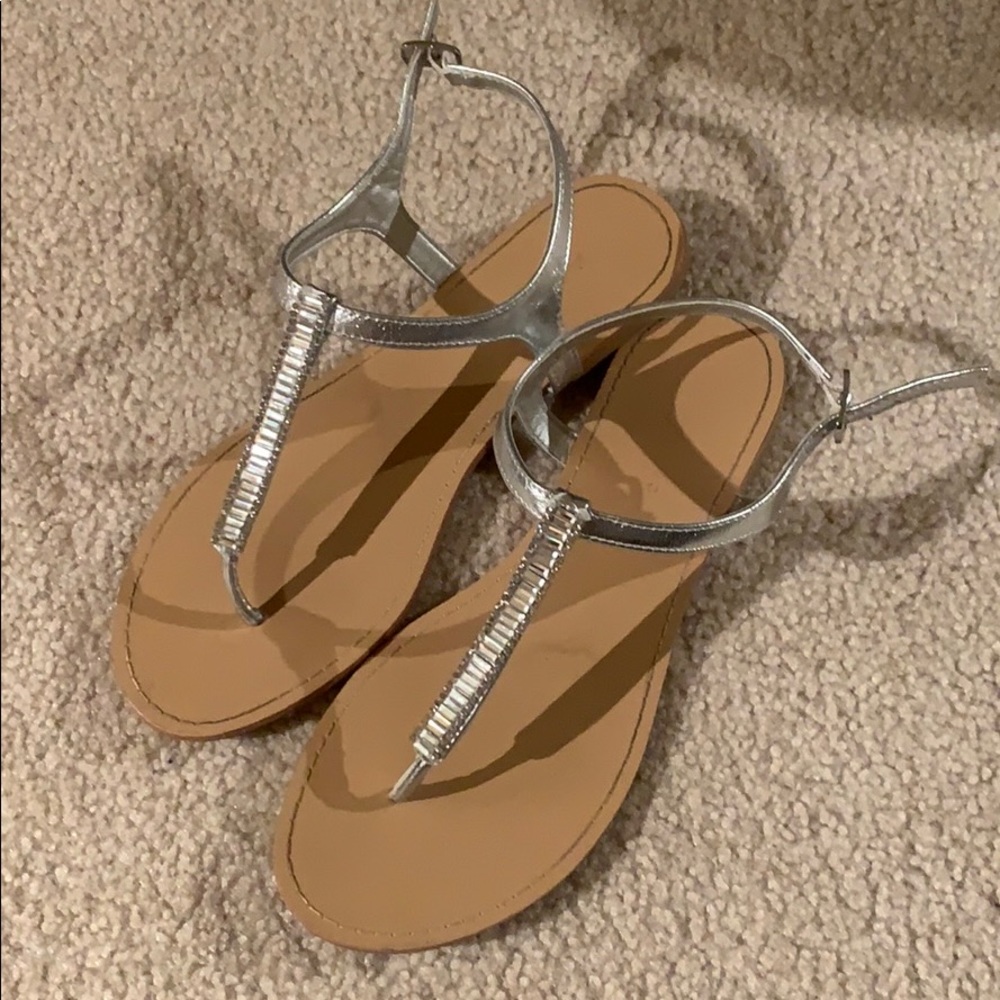 Bamboo Silver Dress Sandals